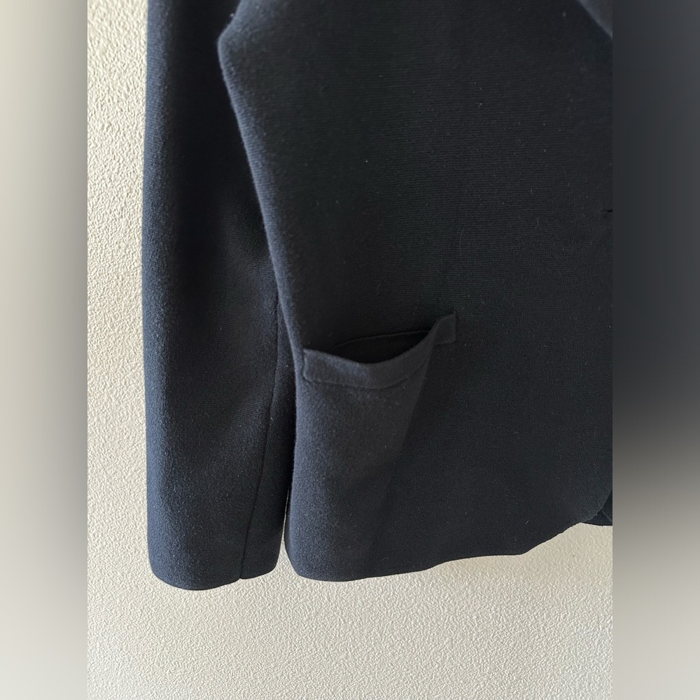 J Crew Blazer Black Cotton Wool Blend Stretch Cardigan Size L - Picture 5 of 8